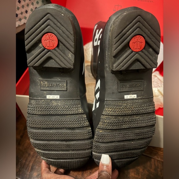 Hunter Onyx Exploded Logo Print Rain Boots Sz 11 - Picture 6 of 8